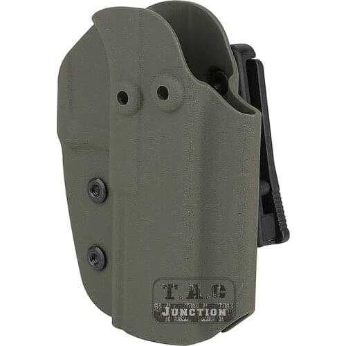 Tactical HSG Style Belt Loop Waist Holster For COMP-TAC Glock 17 19 OWB Kydex Right Hand Belt Loop Holster With Back Clip FG