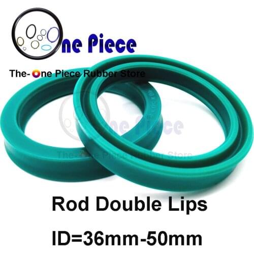 20pcs a lot UR ID=36-50 mm Double lips U seal Hydraulic cylinder Rod U-ring type BS Polyurethane (PU) Rubber ROD SEAL with a lip
