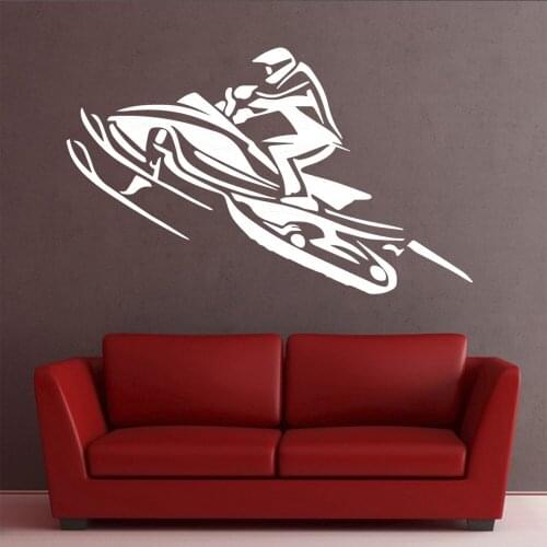 Cartoon Style Ski boat Vinyl Decals Wall Stickers For Kids Rooms Nursery Room Decor Diy Pvc Home Decoration Accessories