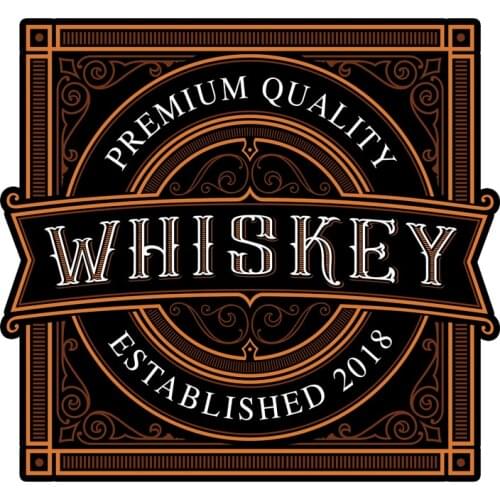 Retro Style Vintage Whiskey Label Badge Motorcycle Sticker Decal #770