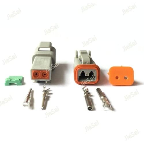 2 Pin Female Male DT Series Waterprooof Auto Plugs Car Connector DT04-2P AT04-2P DT06-2S AT06-2S For Deutsch