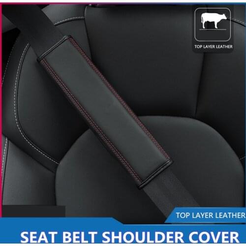 2pcs/pair Car Seat Belt Padding Interior Car Safety Belt Cover Shoulder Leather Pads Cushion Harness Automobiles Accessories