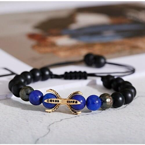 2020 Lapis Lazuli Bracelet Mens Jewelry Bileklik Women Pulseira Masculina Classic Octopus Woven Bracelets