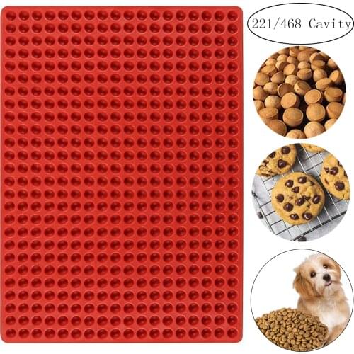 221/468 Cavity Mini Round Silicone Mold Chocolate Drops Mould Chocolate Cookies Baking Dog Pet Treats Pan Ganache Jelly