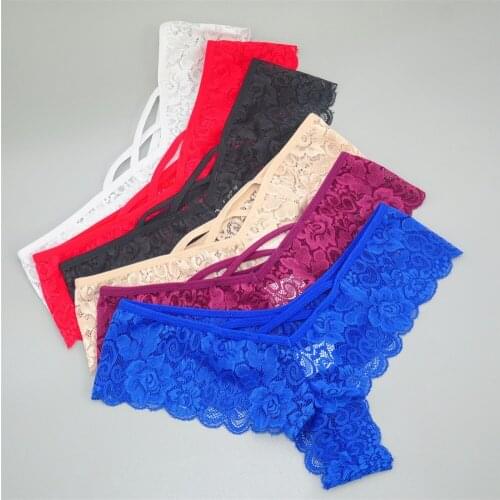 5pcs/lot Sexy Lace Panties String Women Underwear Knickers Lingerie Woman Thongs Micro G-String Summers Briefs Culotte