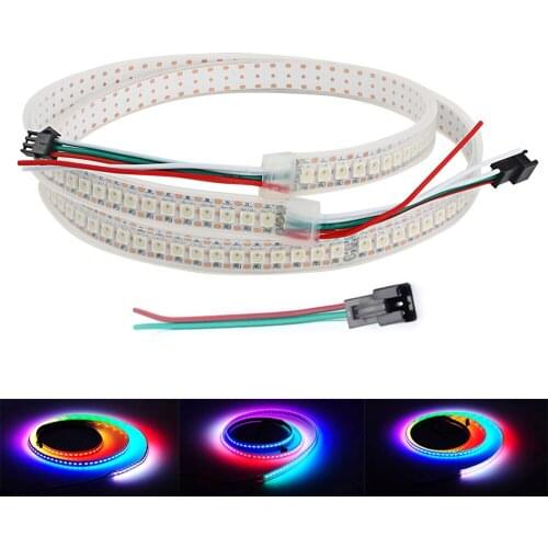 New Arrivals LED Strip1M/2M DC5V 2812IC SMD5050 Led Strip Light 144 LED Adjustable 24 Colors