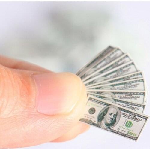 Doll House Accessories Restaurant Mini Play Toys Craft Decorations Miniature Dollars Cash Dollhouse Ornament