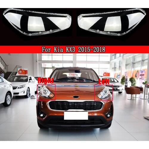 Auto Head Lamp Light Case For Kia KX3 2015-2018 Headlamp Lampshade Lampcover Head Lamp light Covers glass Lens Shell Caps