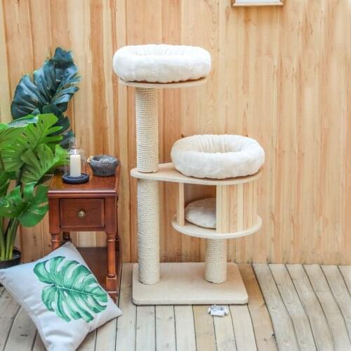 Solid Wood Cat Climbing Frame Cat Litter Cat Tree Small Cat Frame Cat House Luxury Cat Toy Cat Toy