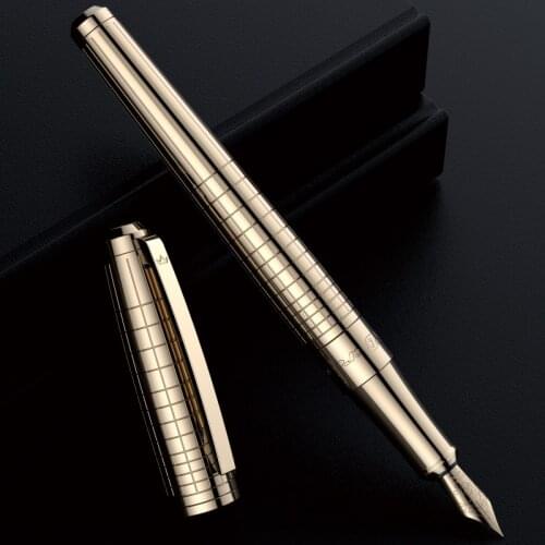 DARB Fountain Pen High Quality Business Office Metal Carved Ink Writing Stainless Steel Classic Stationery School Supplies