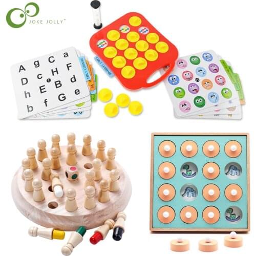 Kids Party Game Wooden Memory Match Stick Chess Game Fun Block Board Game Educational Color Cognitive Ability Children Toys ZXH