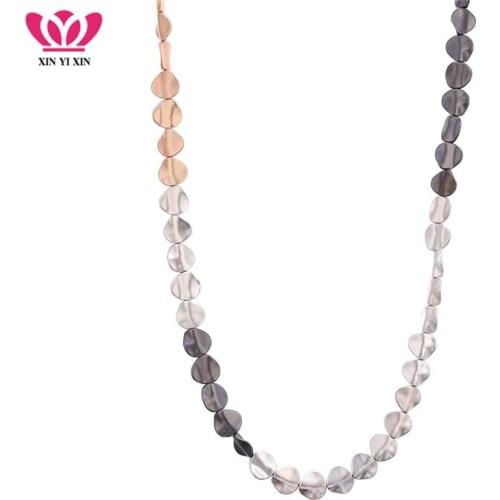 Exaggerated Bohemia Long Beads Necklace Women Statement Geometric Waved Beads Leather Chain Necklace Summer Beach Accessory Gift