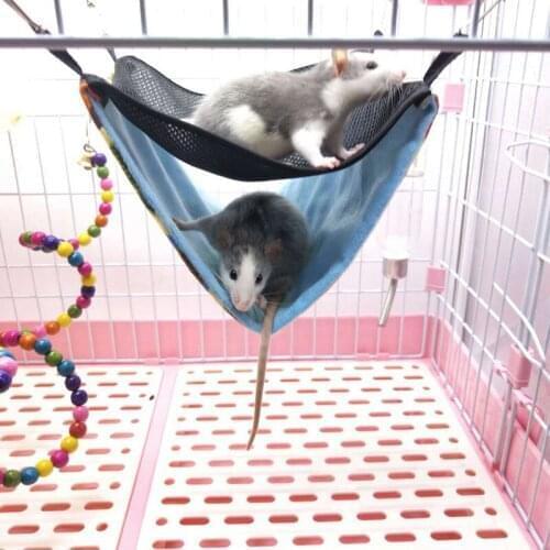 Double-layer Nest For Hamster Hammock Chinchilla Ferrets Breathable Mesh Hanging Bed Small Pet Comfort Cool Bed