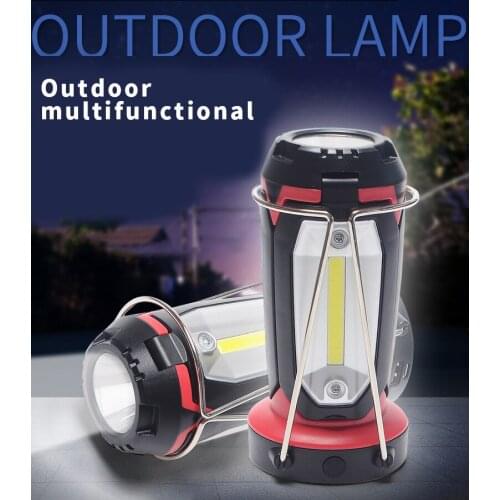 Camping Lantern Light Rechargeable Led Equipment Portable Flashlight Torch For Camp Tent Fishing Solar Cell Garden