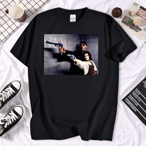 Classic Movie Leon The Professional Print T Shirt Fashion Men Summer 100% Brand Short Sleeve Tshirt Funny MenS Tv Tshirts
