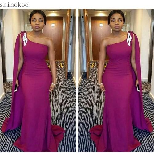 HAIZHONGXU Womens One Shoulder Evening Dresses