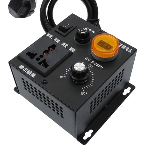 Hugwit 220V Voltage Pressure Regulator Motor Speed Controllor 5000W SCR Temperature Regulation Dimming Brightening Controller