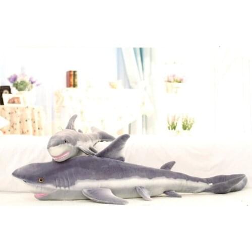 Simulation animal lifelike shark plush toy throw pillow home decoration birthday gift b4923