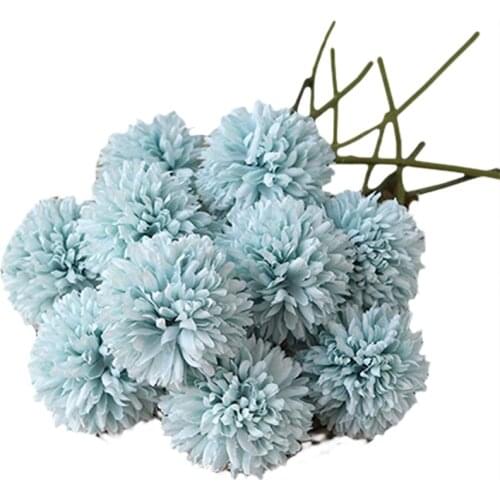 Artificial Flowers Chrysanthemum Ball Flowers Bouquet 10Pcs Present for Important People Glorious Moral