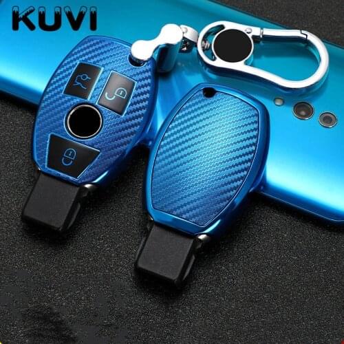 Carbon TPU Key Case Cover Key Case Protective Shell Holder for Mercedes Benz A B R G Class GLK GLA W204 W251 W463 W176 Bag