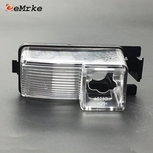EEMRKE Car Rear View Camera Bracket License Plate Lights Housing Mount for Nissan Livina / Grand Livina / Pulsar / Latio Hatchba