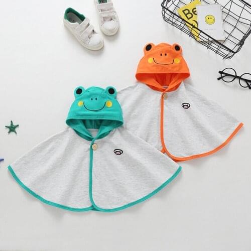 New Spring Autumn Boys Girls Kids Keep Warm Cloak Wraps Coat Infant Baby Boys Girls Hooded Frog Cloak Children Clothing