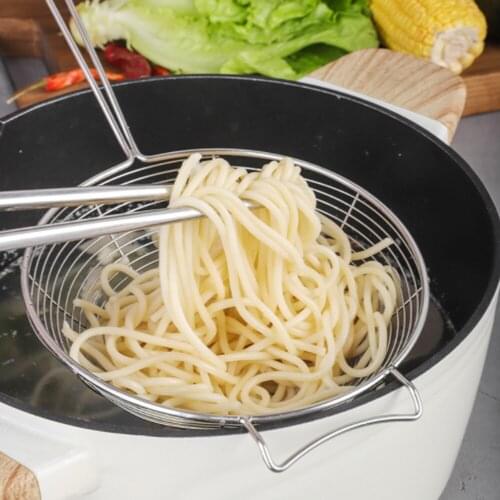 Stainless Steel Strainer Skimmer Spoon Long Handle Wire Skimmer ladle For Kitchen Frying And Cooking Pasta High Quality Durable