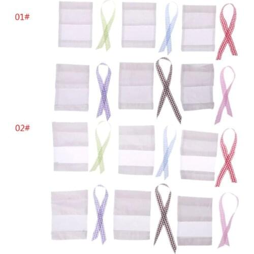 Sachet Empty Bag Cotton Fabric Bag Gauze Bags for storage Dry Flowers Seeds Spice Herbs With Ribbon