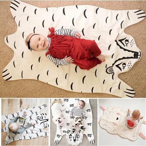 Fashion Soft Baby Blanket Game Mat Bear Blanket Baby Tiger Blanket Animal Carpet Warm Bear Play Mats Autumn Winter