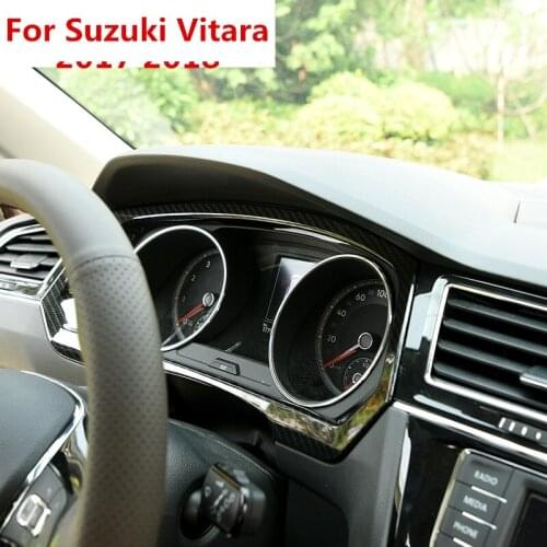 For Volkswagen Tiguan Second Generation 2017 2018 Middle Console Instrument Panel Garish Dashboard Cover Frame Carbon fiber