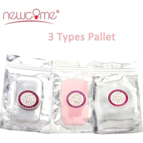 3 Types Individual Silicone Eyelash Holder Pallet Reusable Rectangle Round Pad Eyelash Extension Pallet High Quality Tray Holder