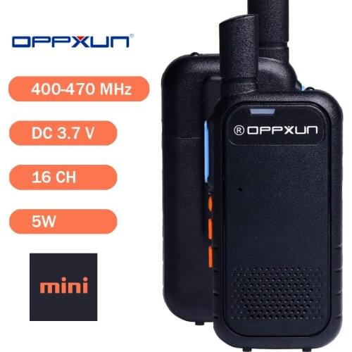 OPPXUN MINI M1 Light Portable Two-way CB Walkie-talkie 400-470MHz 5W FM Transceiver Ham Radio Communicator Intercom License Free