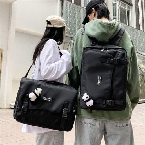 Casual backpack unisex Diagonal package high-capacity backpack Multiple pockets bag Multi purpose bag 15.6inch computer bag