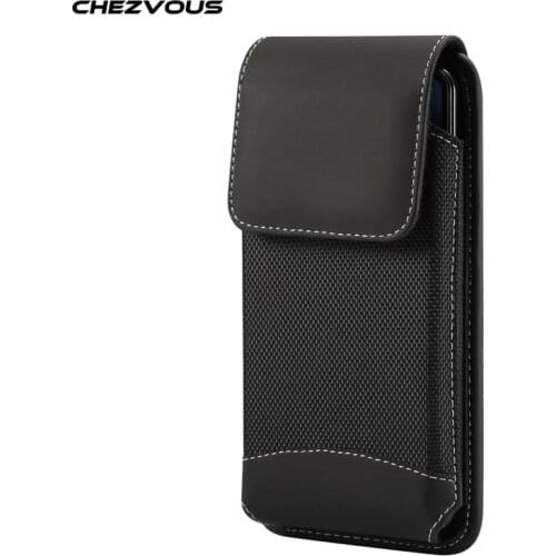 CHEZVOUS Waist Pack Belt Clip Case 4.7''~6.5'' Durable Slightly Waterproof Universal Bag Pouch for iPhone Samsung Huawei Xiaomi