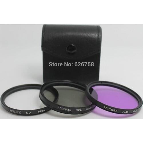 RISE(UK) HOT SALE 77mm 77 mm UV + FLD + CPL Lens Filter Protector for canon nikon pentax sony dslr camera