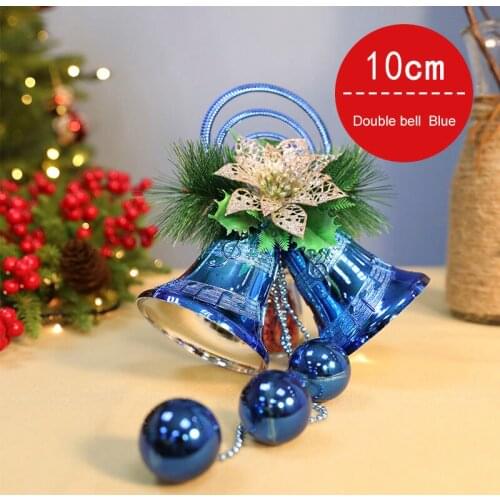 Christmas Bell 15CM Width 35CM Christmas Double Bell Christmas Tree Pendant Christmas Decoration Bell Ornament
