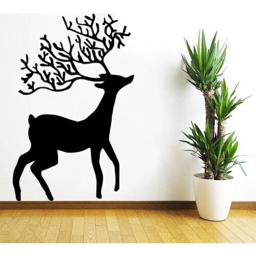 Sika Deer Animal Funny Kids Room Wall Stickers Vinyl Waterproof Home Decoration Accessories for Living Room Bedroom Wall Decal