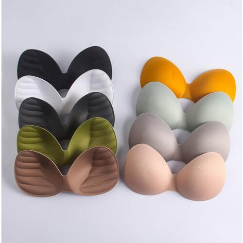 One-piece Conjoined Chest Pad 2021 New Summer Pad Insert Sponge Bra Pads Push Up Breast Enhancer Removeable Bra Padding Inserts