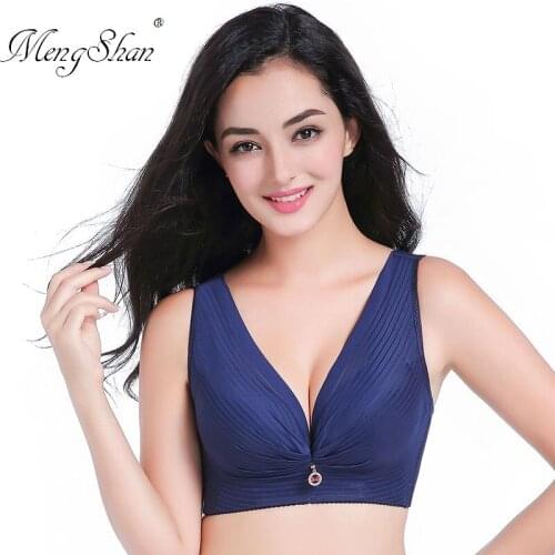 MengShan plus size women Wireless plus size bra Female underwear Anti-External Expansion Accessory Milk big size bra 52D 120E
