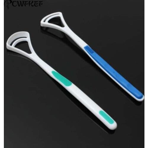 1Pair Dental Care Tongue Clean Tool Fresh Good Breath Cleaner Scraper Handle Hygiene Reduce Tooth Decay 17.5 x 3.3cm