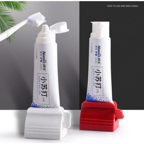 1PC Toothpaste Tube Squeezer Rollers Toothpaste Seat Holder Stand Rotate Toothpaste Dispenser for Bathroom