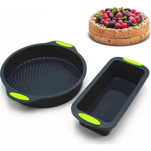 2Pcs Silicone Baking Mold Double Ears Cake Mould Bread Toast Tray Kitchen Tools Non-stick Baking Mold Silicone -40-240 Degree