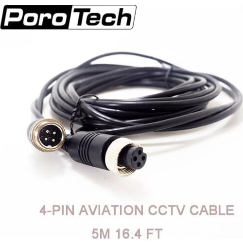AC-5M 50pcs/lot Audio Video Power Camera Cable 4-PIN aviation CCTV Cable CCTV Camera Cable Weatherproof