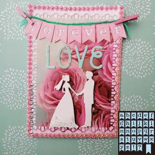 26 alphabet label combination cutting metal die decoration for scrapbook punching card cutting DIY process edge cutting