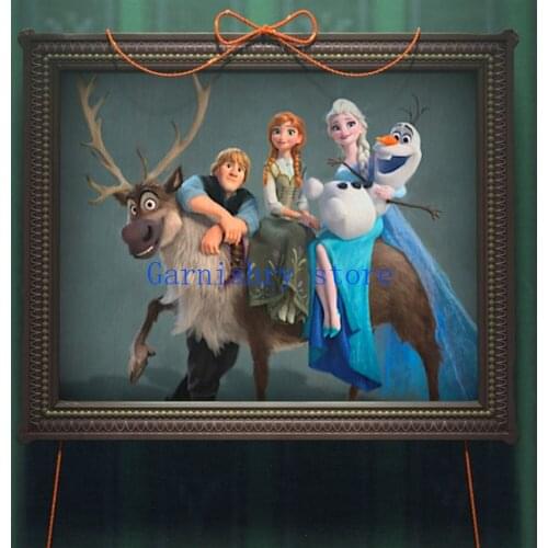 5D DIY Diamond Painting Disney Frozen Birthday Surprise Cross Stitch Kits Diamond Embroidery Mosaic Home Decor Christmas Gift