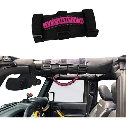 Car Handle Bar Frame Modified Grab Grip Roof Door Pull Rope Anti-slip for Jeep Wrangler Braided Roof Handle Bar Frame