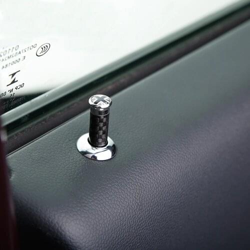 Car Styling Door Lock Pin Knob Cover Case Stickers Decor For Mini Cooper S Clubman R55 R56 R60 R61 F54 F55 F56 F60 Accessories