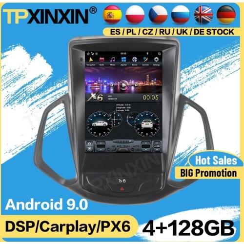 Carplay Tesla 128G Radio 2 Din Stereo Control Android For Ford Ecosport 2013 2014 2015 2016 2017 2018 GPS Player Audio Head Unit