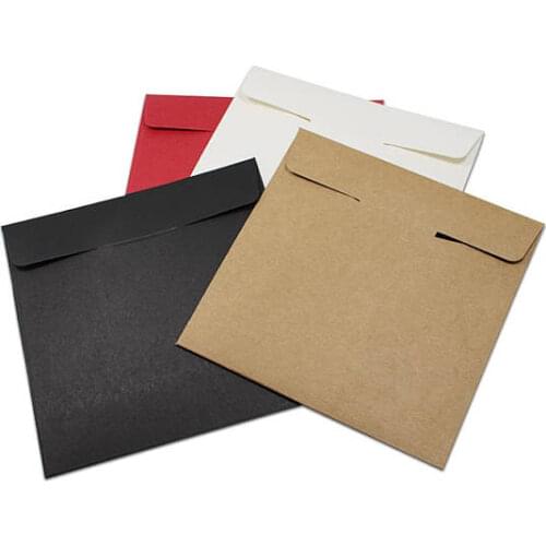 12.5*12.5cm Kraft Paper CD Sleeve Discs DVD Packaging Bag Box Retail CD Case Cover Holder Envelope For Wedding Event Party