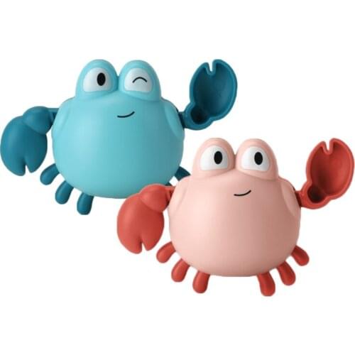 For 6 to 12 Months Boys Girls Crab Push and Pull Toy Floating Wind-Up Swimming Crab Beach Clockwork Bathtub Toy for Kids